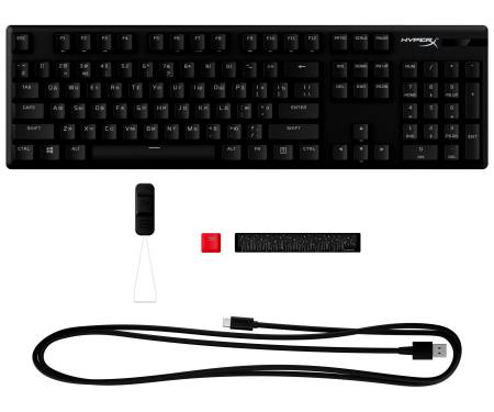 HyperX Клавиатура Alloy Origins Red USB RGB PBT ENG/RU, Black