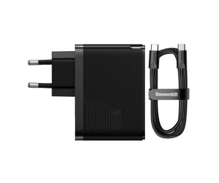 Сетевое зарядное устройство Baseus GaN5 Pro Fast Charger Type-C+USB 100W Black (CCGP090201)