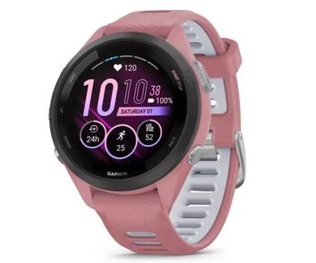Смарт-часы Garmin Forerunner 265S Black Bezel w. Light Pink Case and Light Pink/Whitestone S. Band (010-02810-05/15)