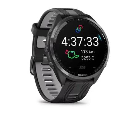 Смарт-часы Garmin Forerunner 965 Carbon Gray Titanium Bezel w. Blk Case and Blk/Powder Gray S. Band (010-02809-00/10)