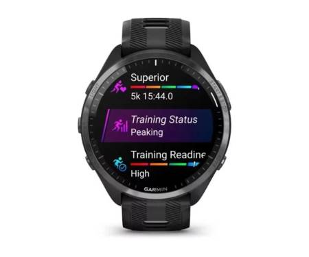 Смарт-часы Garmin Forerunner 965 Carbon Gray Titanium Bezel w. Blk Case and Blk/Powder Gray S. Band (010-02809-00/10)