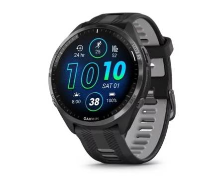 Смарт-часы Garmin Forerunner 965 Carbon Gray Titanium Bezel w. Blk Case and Blk/Powder Gray S. Band (010-02809-00/10)