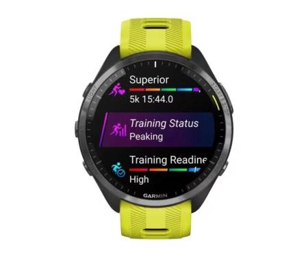 Смарт-годинник Garmin Forerunner 965 Carbon Gray Titanium Bezel w. Black Case and Amp Yell/Black S. Band (010-02809-02/12)