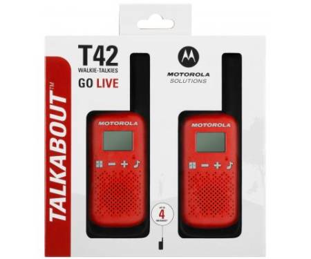 Портативна рація Motorola TALKABOUT T42 Red Twin Pack (B4P00811RDKMAW)