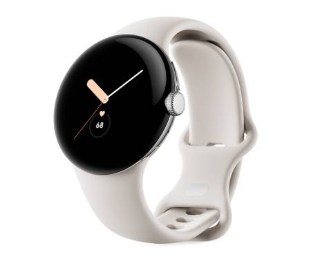 Смарт-часы Google Pixel Watch LTE Polished Silver Case/Chalk Active Band 1