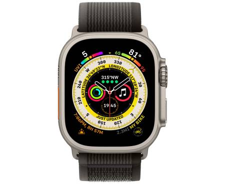 Apple Watch Ultra GPS + Cellular 49mm Titanium Case with Black/Gray Trail Loop - M/L (MQF53/MQFX3) 2