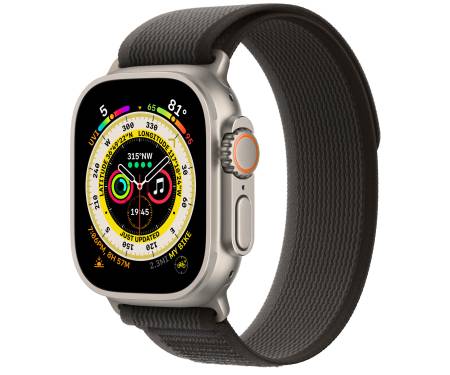 Apple Watch Ultra GPS + Cellular 49mm Titanium Case with Black/Gray Trail Loop - M/L (MQF53/MQFX3) 1