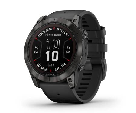 Смарт-часы Garmin Fenix 7X Pro Sapphire Solar Carbon G. DLC Tit. with Black Band (010-02778-10/11)
