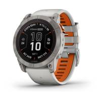 Смарт-годинник Garmin Fenix 7X Pro Sapphire Solar Titanium w. Fog Gray/Ember O. Band (010-02778-14/15)