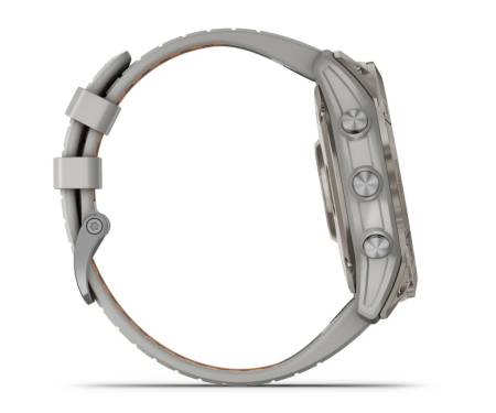 Смарт-годинник Garmin Fenix 7X Pro Sapphire Solar Titanium w. Fog Gray/Ember O. Band (010-02778-14/15)
