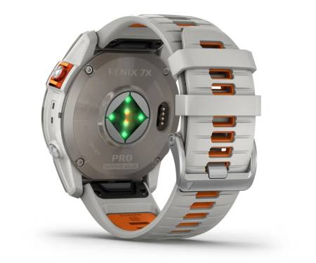 Смарт-годинник Garmin Fenix 7X Pro Sapphire Solar Titanium w. Fog Gray/Ember O. Band (010-02778-14/15)