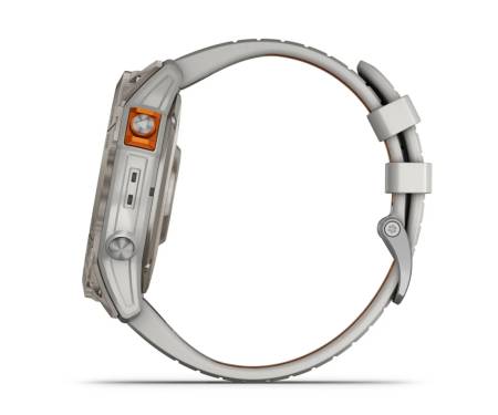 Смарт-годинник Garmin Fenix 7X Pro Sapphire Solar Titanium w. Fog Gray/Ember O. Band (010-02778-14/15)
