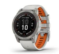 Смарт-годинник Garmin Fenix 7 Pro Sapphire Solar Titanium w. Fog Gray/Ember O. Band (010-02777-20/21)