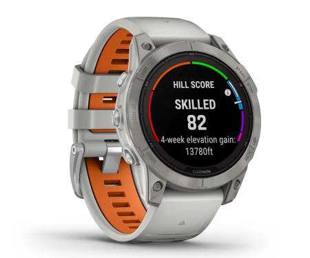 Смарт-часы Garmin Fenix 7 Pro Sapphire Solar Titanium w. Fog Gray/Ember O. Band (010-02777-20/21)