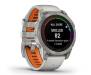 Смарт-часы Garmin Fenix 7 Pro Sapphire Solar Titanium w. Fog Gray/Ember O. Band (010-02777-20/21)