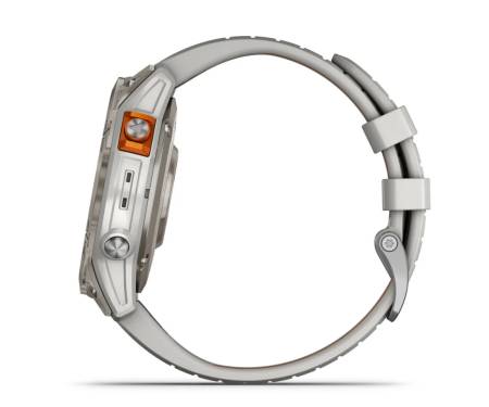 Смарт-часы Garmin Fenix 7 Pro Sapphire Solar Titanium w. Fog Gray/Ember O. Band (010-02777-20/21)