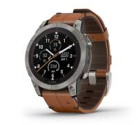 Смарт-годинник Garmin Fenix 7 Pro Sapphire Solar Titanium with Chestnut L. Band (010-02777-30)