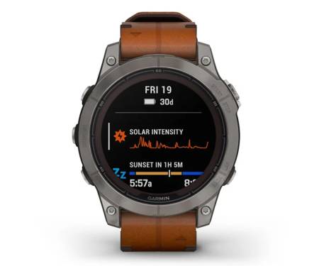 Смарт-часы Garmin Fenix 7 Pro Sapphire Solar Titanium with Chestnut L. Band (010-02777-30)