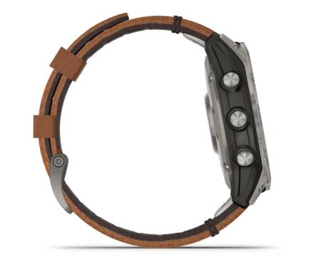 Смарт-часы Garmin Fenix 7 Pro Sapphire Solar Titanium with Chestnut L. Band (010-02777-30)