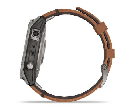 Смарт-часы Garmin Fenix 7 Pro Sapphire Solar Titanium with Chestnut L. Band (010-02777-30)