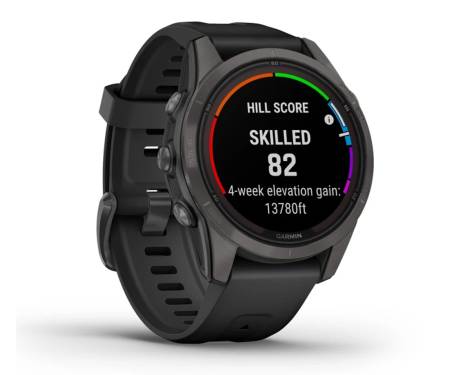 Смарт-часы Garmin Fenix 7S Pro Sapphire Solar Carbon G. DLC Tit. with Black Band (010-02776-10/11)
