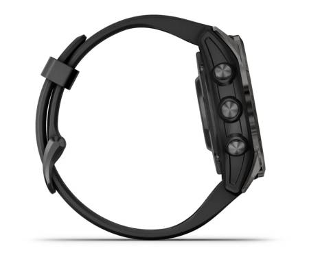 Смарт-часы Garmin Fenix 7S Pro Sapphire Solar Carbon G. DLC Tit. with Black Band (010-02776-10/11)