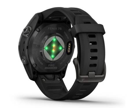 Смарт-часы Garmin Fenix 7S Pro Sapphire Solar Carbon G. DLC Tit. with Black Band (010-02776-10/11)