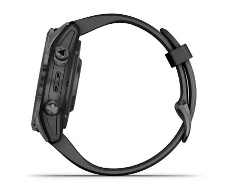 Смарт-часы Garmin Fenix 7S Pro Sapphire Solar Carbon G. DLC Tit. with Black Band (010-02776-10/11)