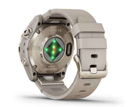 Смарт-часы Garmin Fenix 7S Pro Sapphire Solar Soft Gold w. Limestone L. Band (010-02776-30)