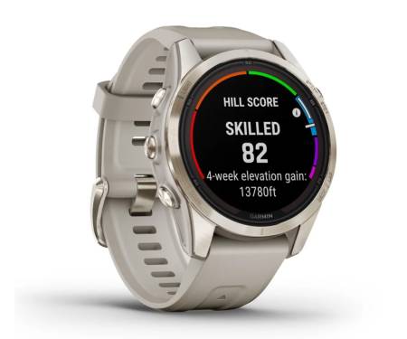 Смарт-годинник Garmin Fenix 7S Pro Sapphire Solar Soft Gold w. Light Sand Band (010-02776-14/15)