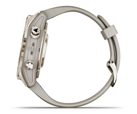 Смарт-годинник Garmin Fenix 7S Pro Sapphire Solar Soft Gold w. Light Sand Band (010-02776-14/15)