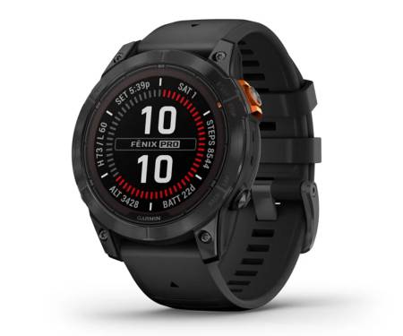 Смарт-годинник Garmin Fenix 7 Pro Solar Slate Gray w. Black Band (010-02777-00/01)