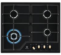 Electrolux Варочная поверхность газовая, 60см, чугун, черный мат.