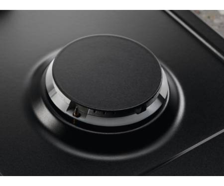 Electrolux Варочная поверхность газовая, 60см, чугун, черный мат.