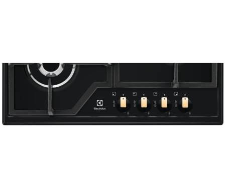 Electrolux Варочная поверхность газовая, 60см, чугун, черный мат.