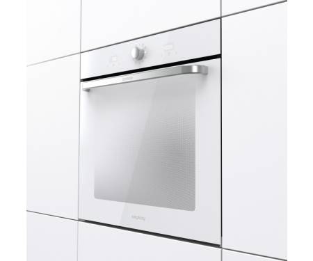 Gorenje Духовой шкаф электрический, 77л, A, пар, дисплей, макс.темпер.-300, белый