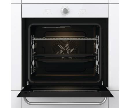 Gorenje Духовой шкаф электрический, 77л, A, пар, дисплей, макс.темпер.-300, белый