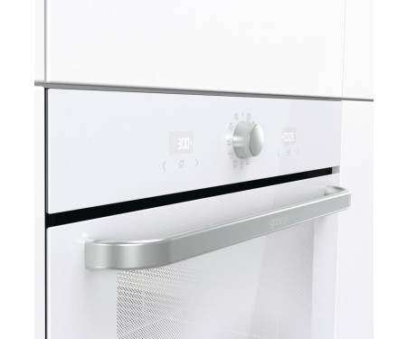 Gorenje Духовой шкаф электрический, 77л, A, пар, дисплей, макс.темпер.-300, белый