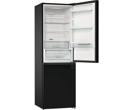 Gorenje Холодильник з нижн. мороз. камерою 185х60х60см, 2 двері, 204(96)л, А++, NoFrost+ , LED дисплей, Зона св-ті, чорний