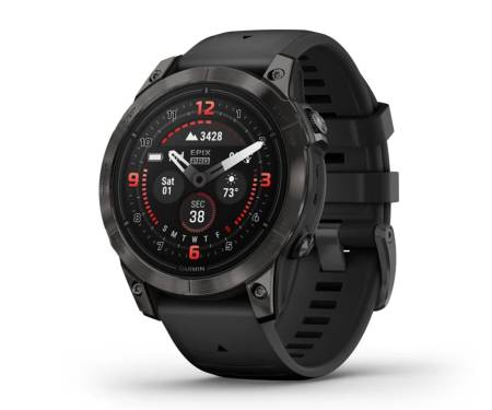 Смарт-часы Garmin Epix Pro (Gen 2) Sapphire 47mm Carbon G. DLC Tit. with Black Band (010-02803-10/11)