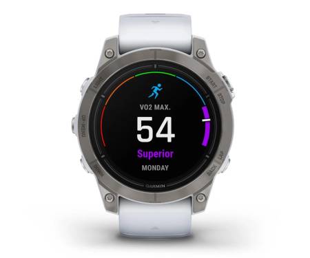Смарт-годинник Garmin Epix Pro (Gen 2) Sapphire 47mm Titanium w. Whitestone Band (010-02803-20/21)