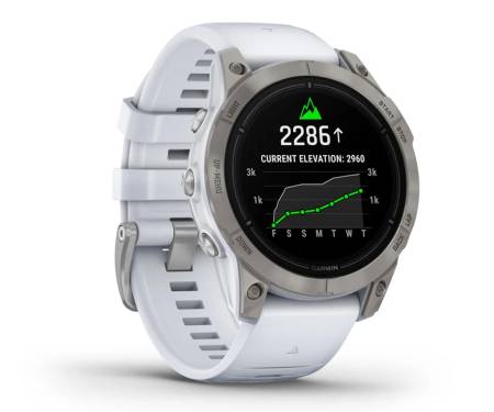 Смарт-годинник Garmin Epix Pro (Gen 2) Sapphire 47mm Titanium w. Whitestone Band (010-02803-20/21)