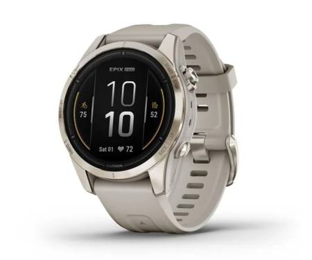 Смарт-годинник Garmin Epix Pro (Gen 2) Sapphire 42mm Soft Gold w. Light S. Band (010-02802-10/11)