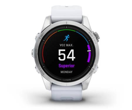 Смарт-годинник Garmin Epix Pro (Gen 2) 42mm Silver w. Whitestone Band (010-02802-00/01)