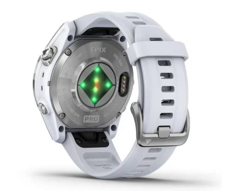Смарт-годинник Garmin Epix Pro (Gen 2) 42mm Silver w. Whitestone Band (010-02802-00/01)