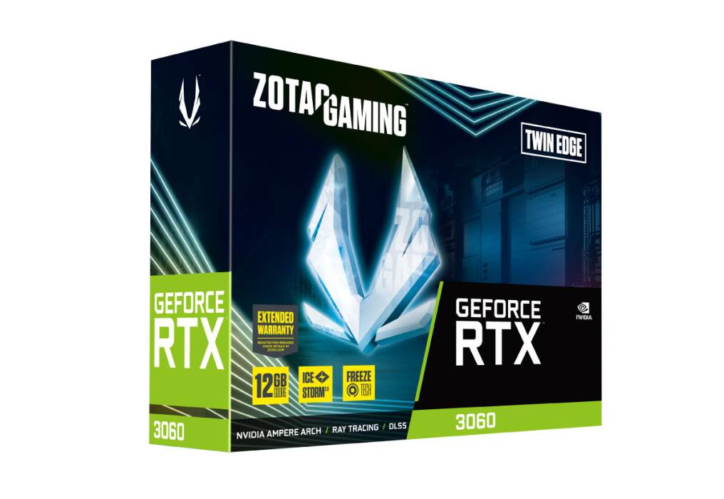 Zotac Видеокарта GAMING GeForce RTX 3060 Twin Edge 12GB GDDR6 (ZT