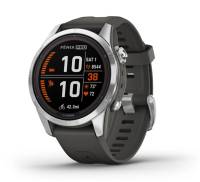 Смарт-годинник Garmin Fenix 7S Pro Solar Silver w. Graphite Band (010-02776-00/01)