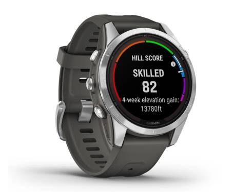 Смарт-часы Garmin Fenix 7S Pro Solar Silver w. Graphite Band (010-02776-00/01)