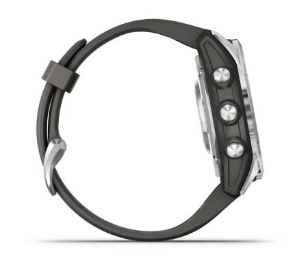 Смарт-часы Garmin Fenix 7S Pro Solar Silver w. Graphite Band (010-02776-00/01)