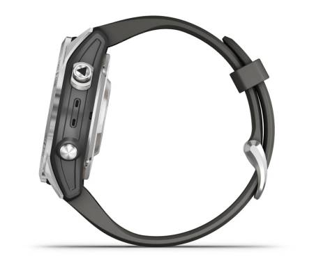 Смарт-часы Garmin Fenix 7S Pro Solar Silver w. Graphite Band (010-02776-00/01)